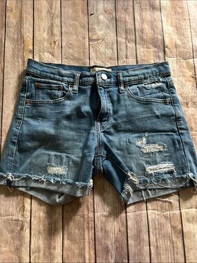 GAP Women’s Distressed Denim Shorts - Blue